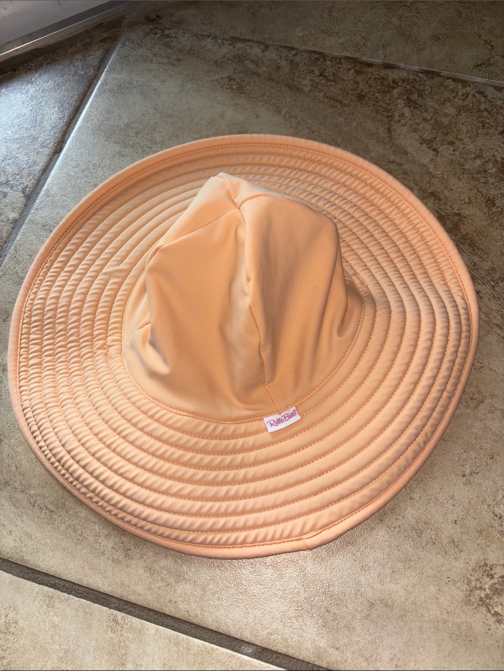 Ruffle Butts Melon Wide Brim Sun Hat - 3T-5